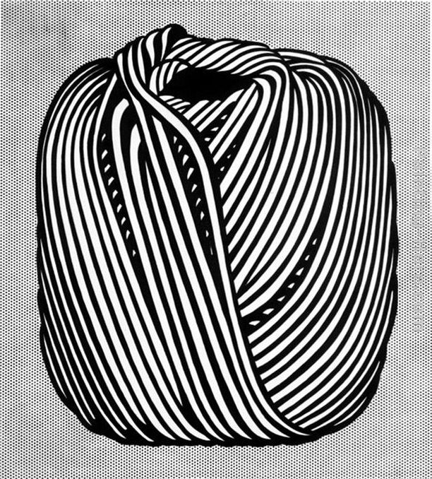 Ball of Twine,1963 painting - Roy Lichtenstein Ball of Twine,1963 art painting